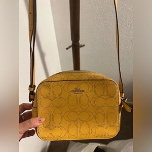 Yellow Coach crossbody